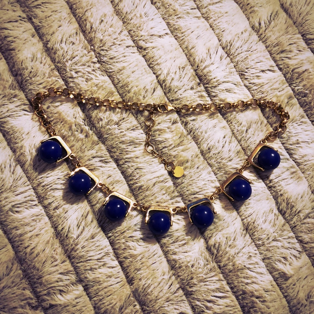 Talbots Bold Blue Statement Necklace - image 2